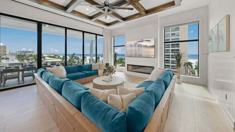 2nd Living Level  - Living Room - Gulf Views - Balcony Access