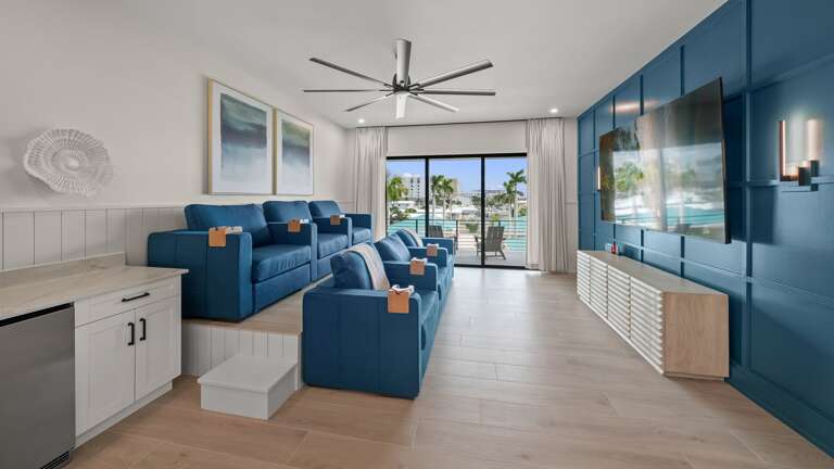 1st Living Level  - Club Room - Seats 6 - HD TV - Balcony Access