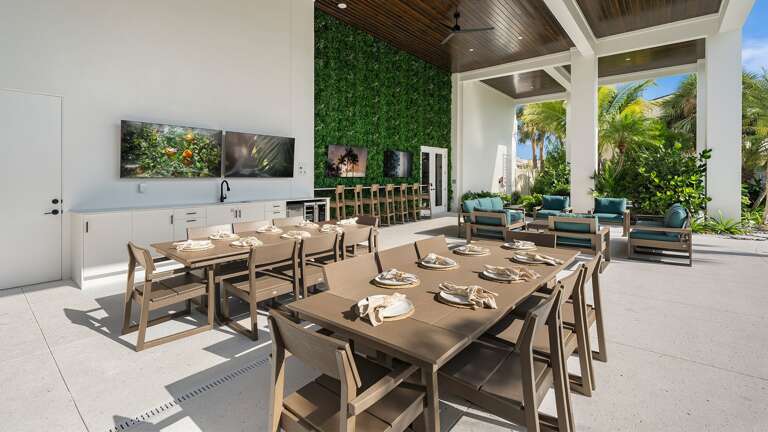 Pool Area - Seating  - Outdoor TV's - Bar Area