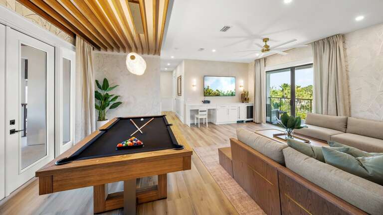 Club Room - Pool Table - Balcony Access