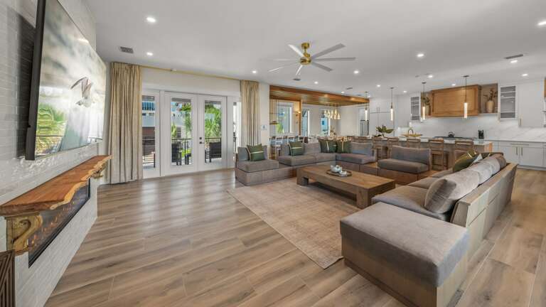 Living Room - Kitchen - Dining - Balcony Access