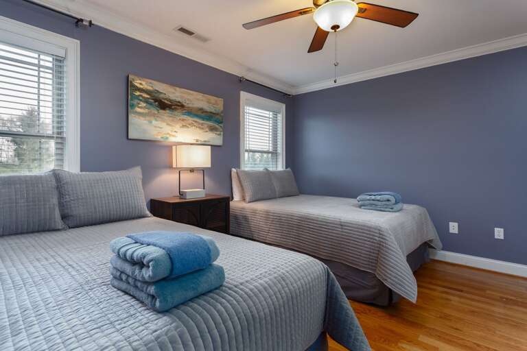 Two of the upstairs bedrooms allow you to catch a glimpse of the Blue Ridge Mountains! See beautiful foliage during the fall season.