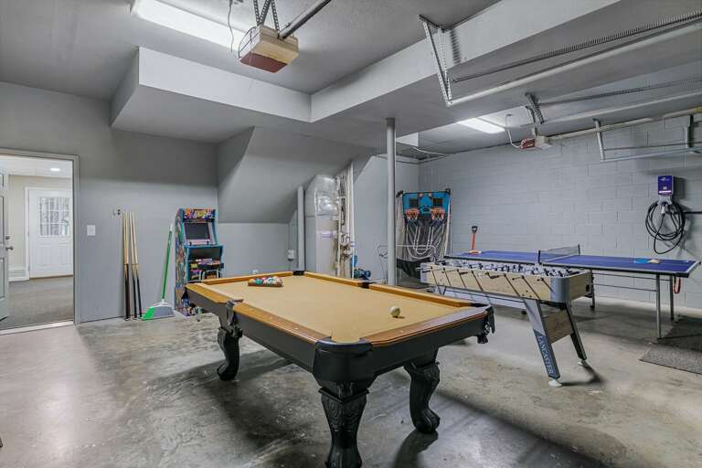 Don't let a rainy day get you down! Our pool table, ping pong table, foosball, mini basketball hoops and arcade video game provides hours of endless entertainment.