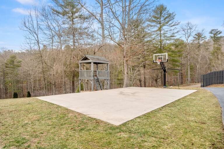 Shoot some hoops with your friends or family on this basketball half court!