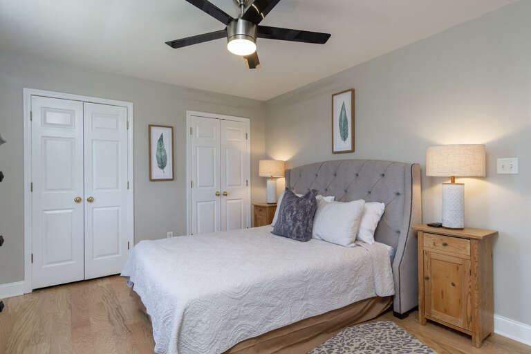 Many of the bedrooms contain ceiling fans, which add the perfect breeze to your slumber.