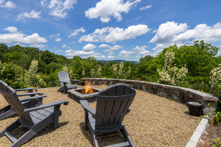 Hang Out By The Fire Pit Overlooking the Beauty of the Blue Ridge Mountains.
