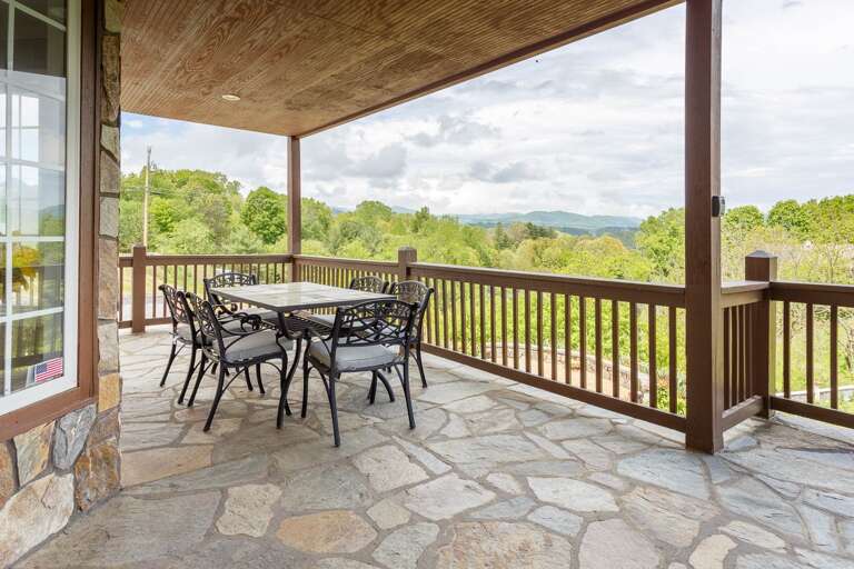 Indulge in outdoor dining on the main level deck! Feast your eyes on the stunning mountain views as the backdrop of your meals. Indulge in outdoor dining on the main level deck! Feast your eyes on the stunning mountain views as the backdrop of your meals.