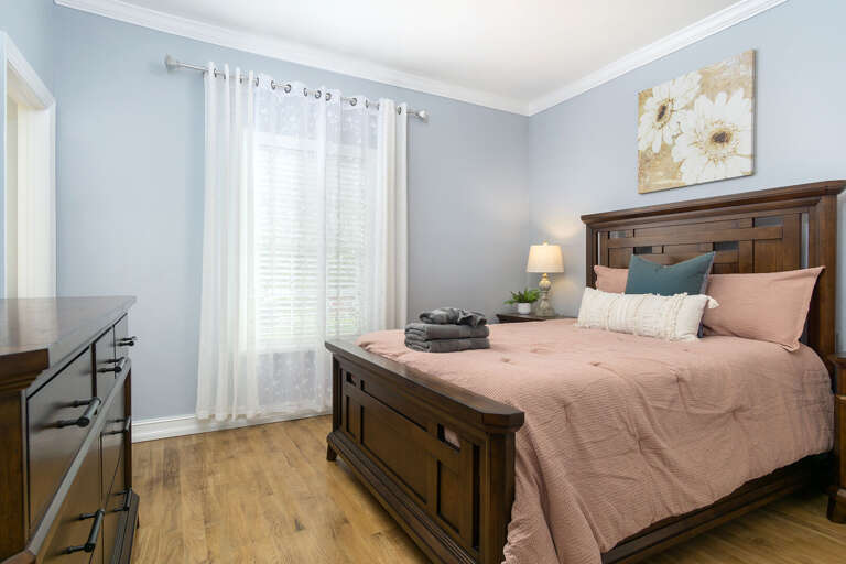 Room-darkening shades and luxuriously plush beds help you wake up feeling refreshed and restored. Room-darkening shades and luxuriously plush beds help you wake up feeling refreshed and restored.