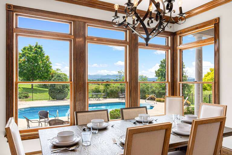 For those who want to take a break from the outdoors, the plentiful windows make it easy to still observe the outdoor activities of your group.