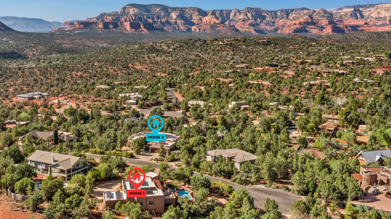 Two Luxury Homes Across from each other. 12 Bedrooms, 8 Bathrooms, and 2 Half-Baths.