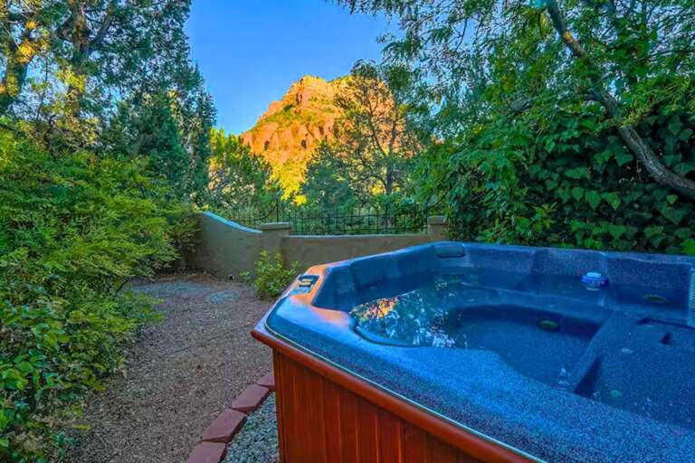 [Hot Tub] Soak in the hot tub while admiring the views of Sedona's red rocks.