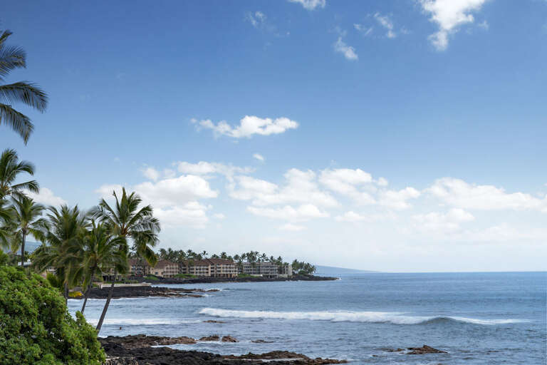 looking south along the Kona Coast from Hale Kona Kai