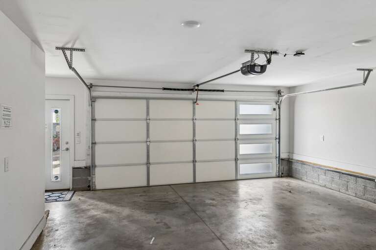 Safely park two full-size vehicles inside each garage to keep your belongings secure.