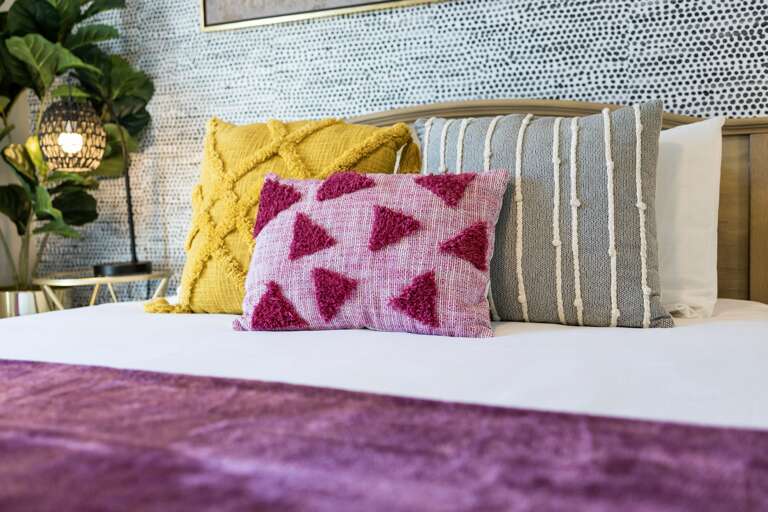 - Pops of color, playful textures, and pillows that practically say welcome home - Every layer invites you to dive in, get cozy, and stay a little longer - It’s not just a bed, it’s your happy place, styled with joy and comfort in mind