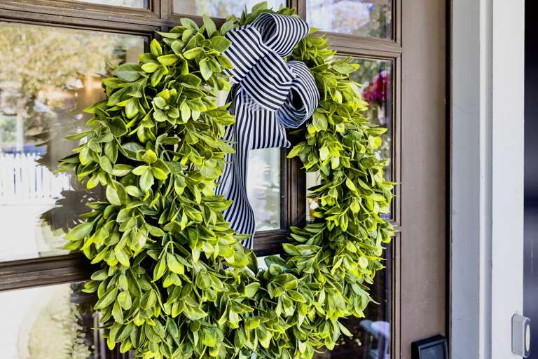 Wreaths are festive, so we got one!