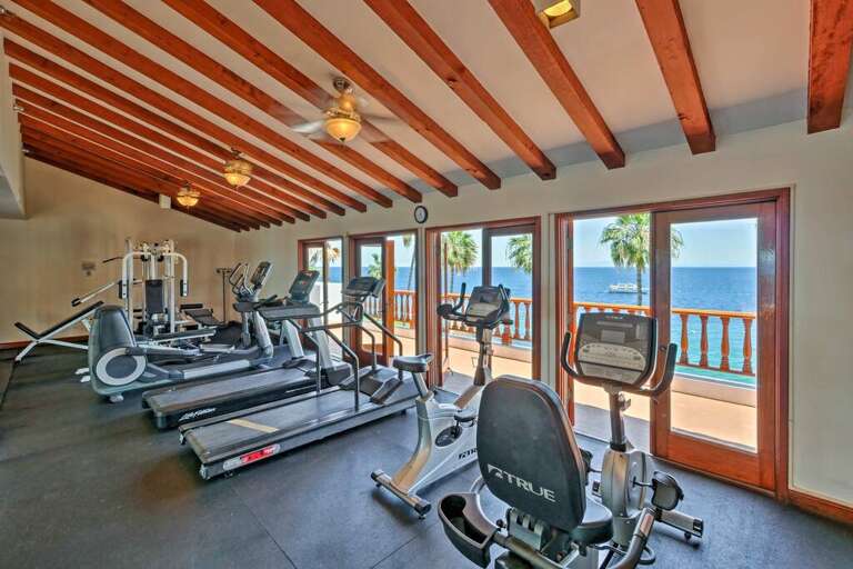  Full Fitness center overlooking the ocean