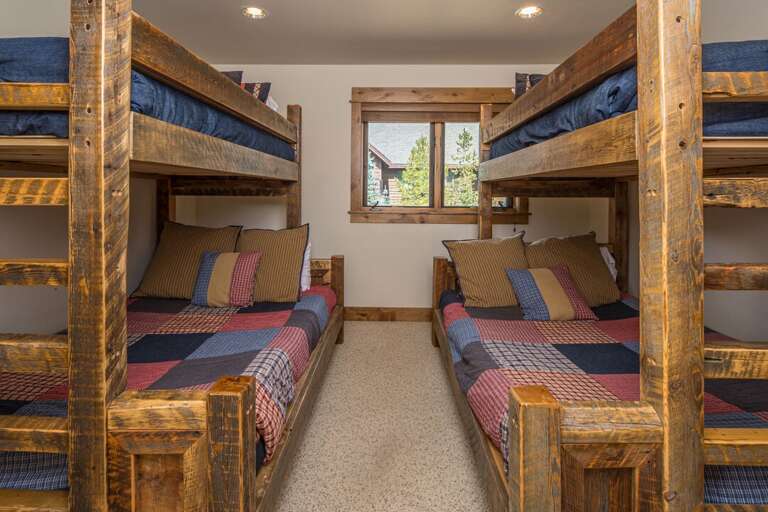 Two Twin-over-double bunk beds | Upper Level