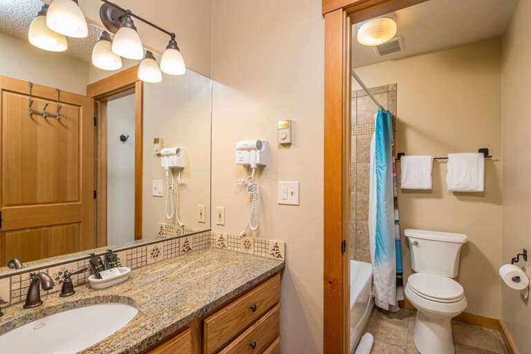 Plenty of Counter Space to get ready | Upper Level Bathroom