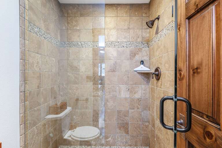 Enjoy the walk-in shower | Main Level