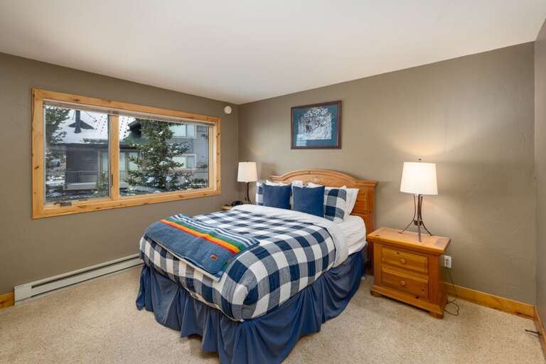Watch a movie in bed | Queen-Sized Bed | Upper Level