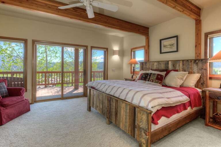 Get cozy in the king-sized bed | Main Level Get cozy in the king-sized bed | Main Level