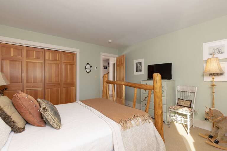 Watch a movie before bed | Queen-Sized Bed | Lower Level