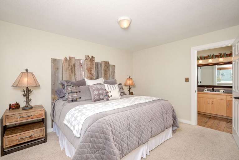 Get comfy in the king-sized bed | Main Level