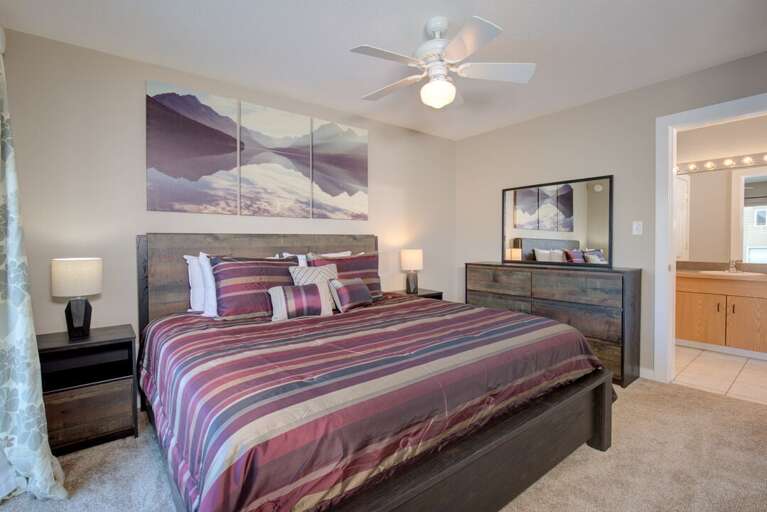 Get comfy in the king-sized bed | Main Level