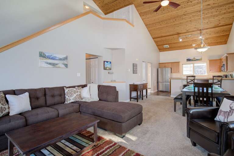 Have a seat on the comfy couch | Main Level