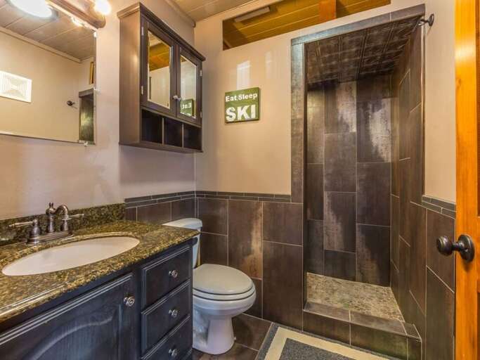 Enjoy the beautiful walk-in shower | Main Level