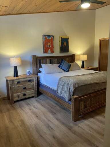 Get comfy in the king-sized bed | Main Level Get comfy in the king-sized bed | Main Level