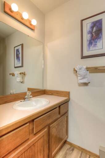 Convenient half-bathroom | Main Level