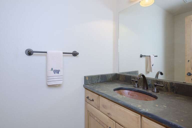 Convenient half-bathroom | Main Level