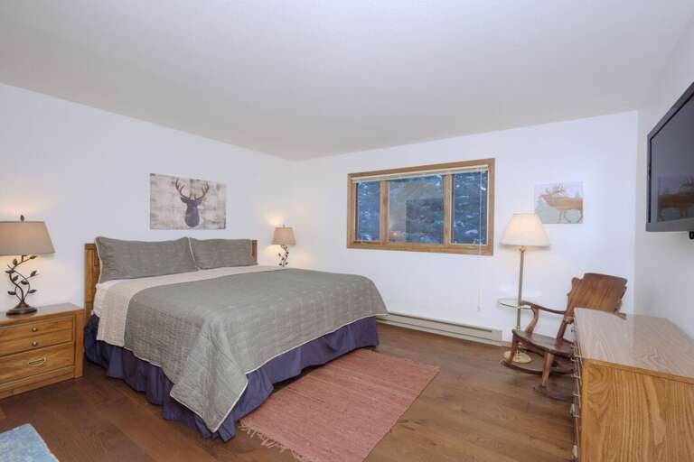 Get comfy in the king-sized bed | Lower Level