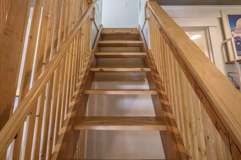 Stairs to 3rd level loft, please note, these are steep stairs.