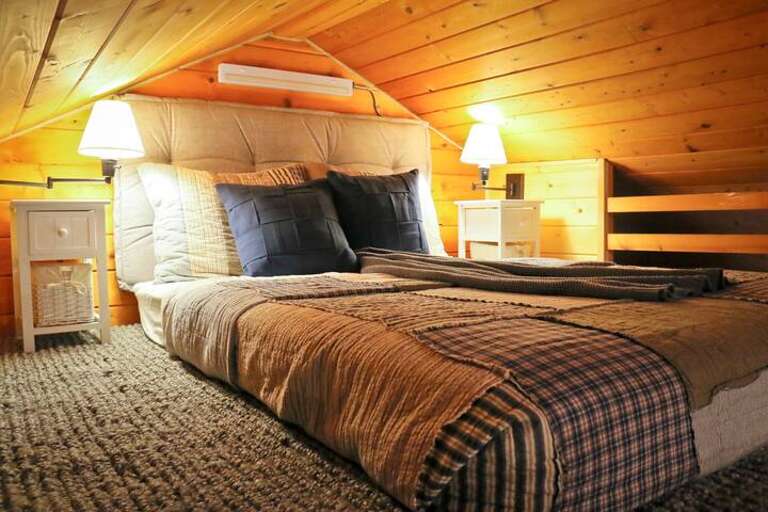 Catch some z's in the cozy loft.