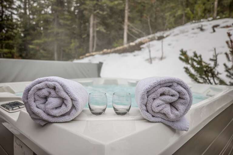 Private outdoor hot tub