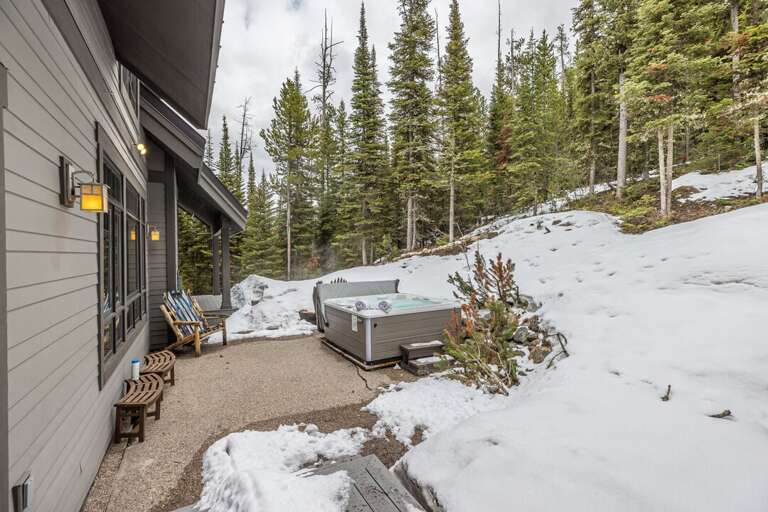 Private outdoor hot tub