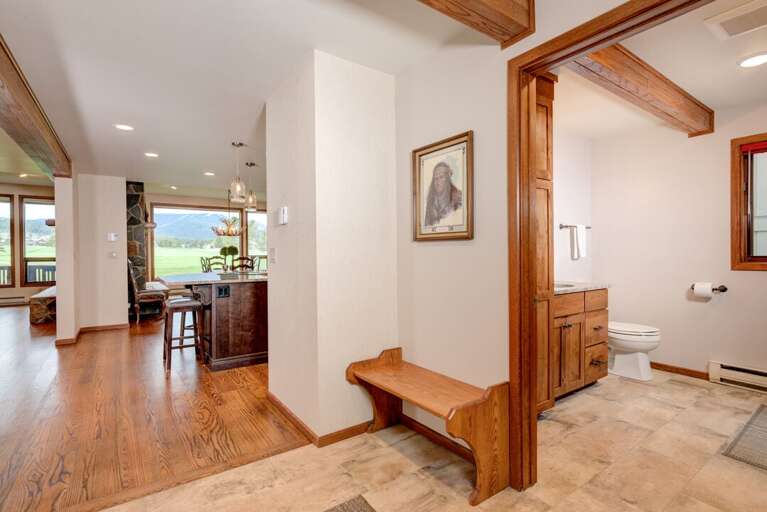 Convenient half-bathroom | Main Level