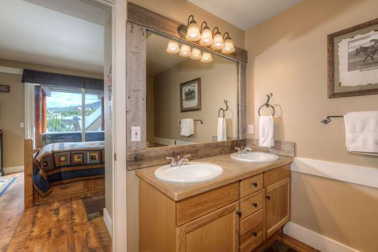 The bunk room has a convenient ensuite bathroom | Lower Level