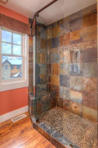 The shower is gorgeous and spacious | Upper Level The shower is gorgeous and spacious | Upper Level
