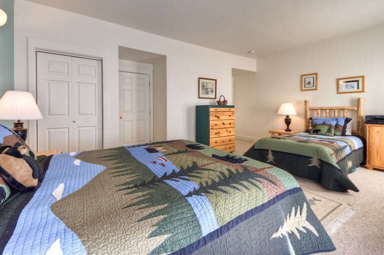 This bedroom comfortably sleeps 4 | Lower Level
