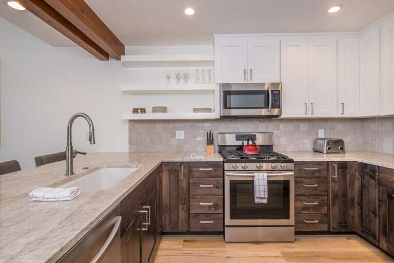 Fully-stocked kitchen