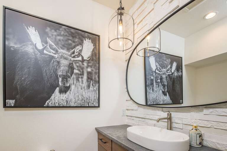 Main level half bathroom