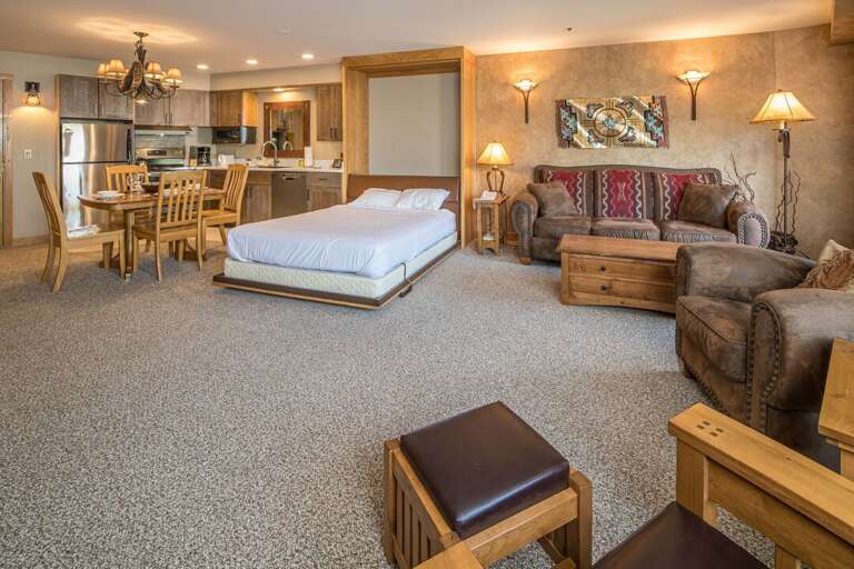 Pull out the Murphy bed or sleeper sofa | Main Level