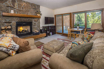 Beautiful stone fireplace Beautiful stone fireplace