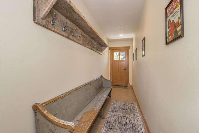 Main entrance with coat racks | Lower Level