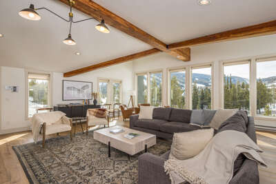 Cozy up to on the couch and enjoy the views of Lone Peak | Upper Level