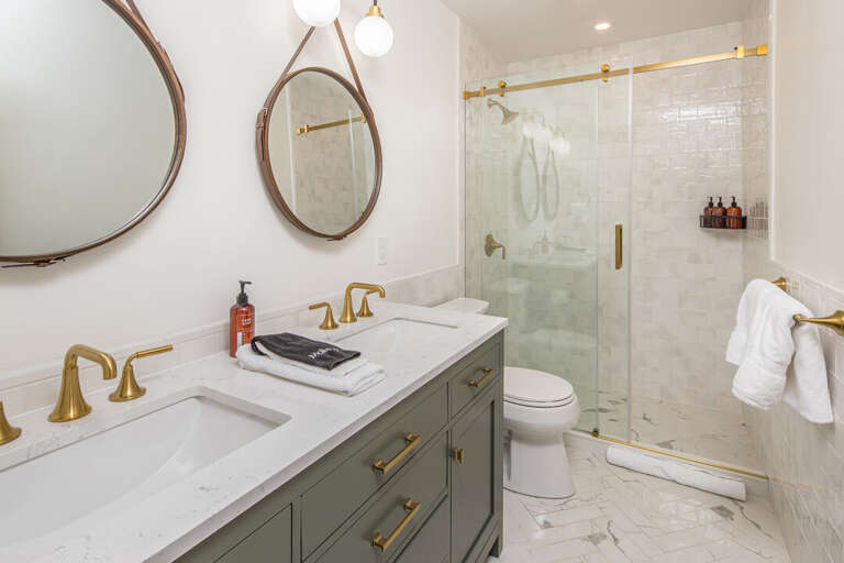 Dual vanity in primary ensuite bathroom | Upper Level