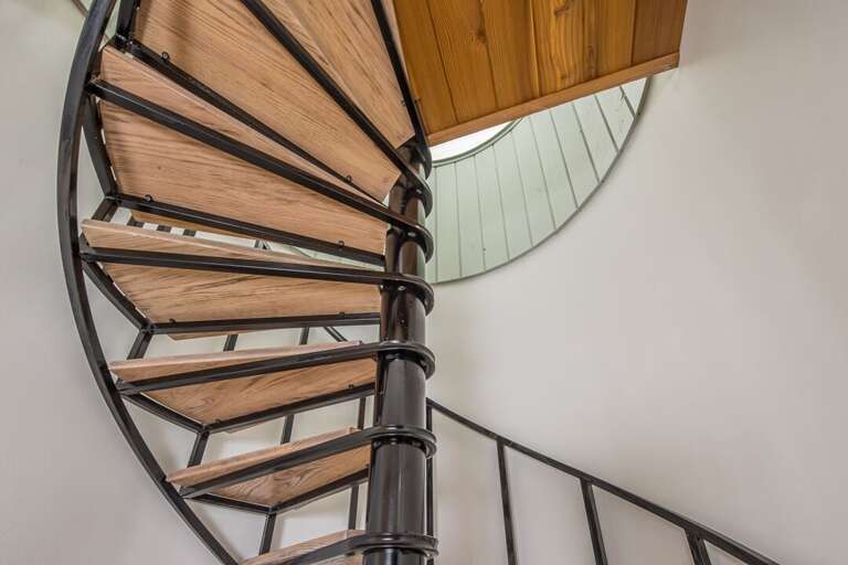 Spiral Stairs to Loft on the Left Side of the Kitchen | Main Level